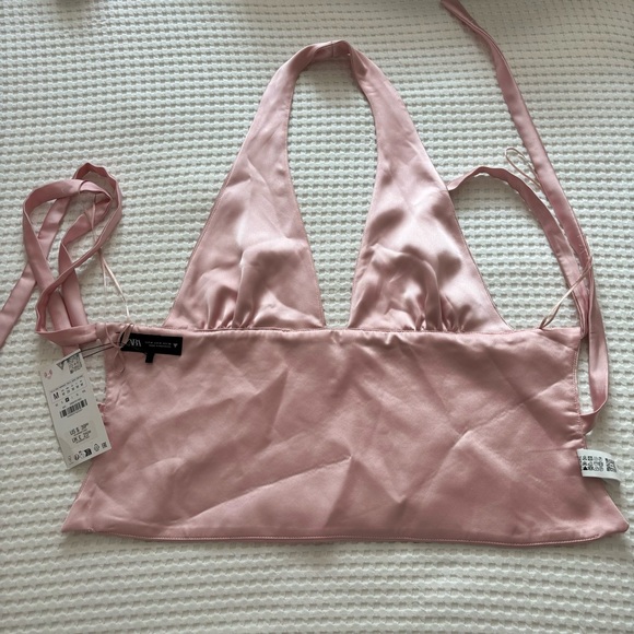 Zara Satin Effects Tie Halter - Picture 4 of 6